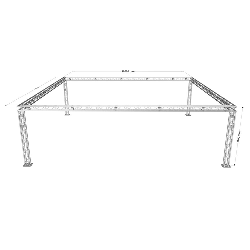 10mx10mx3m Aluminium Quad Truss Box System Stage Concepts