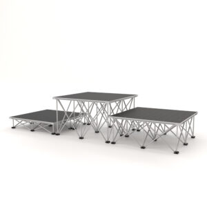 PD RD750  2m x 1m x 20cm Portable Stage Riser System with Railings