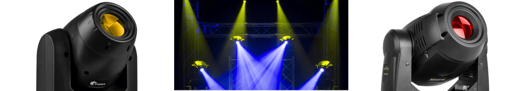 Moving head spotlights