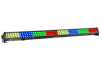 Colorful LED bar light with red, green, blue, and yellow segments