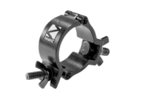 Black truss lighting clamp with wing nut and bolt tightening mechanism