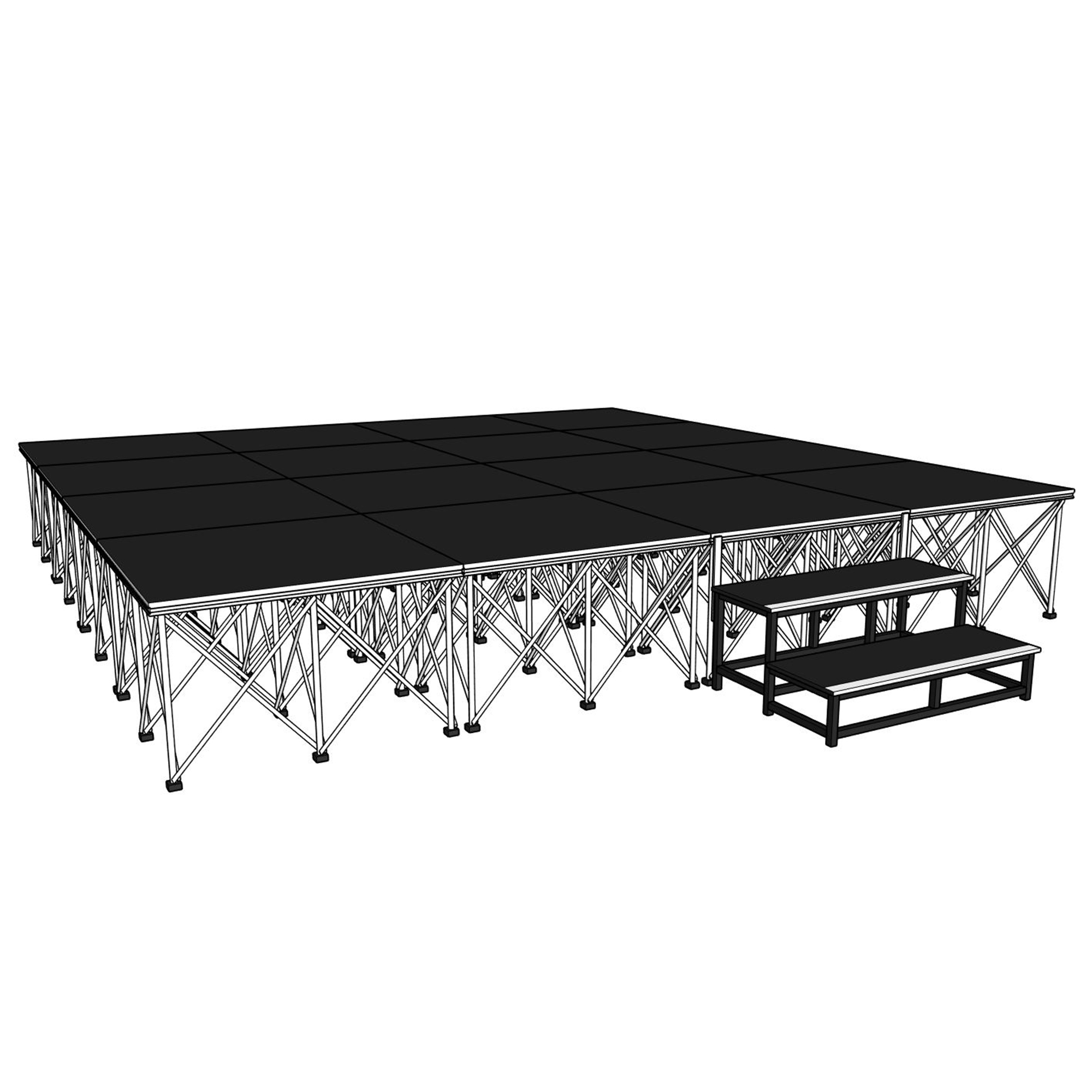 4m X 4m Portable Stage Platforms With 60cm Risers Stage Concepts