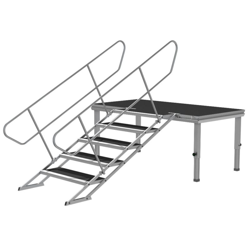 PD 750AS Adjustable Stage Stairs 100-180cm - Stage Concepts