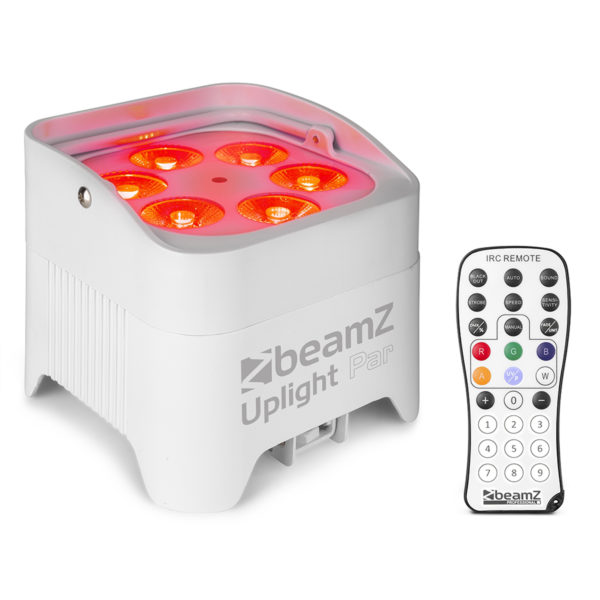 BeamZ BBP96SW LED Battery Par Uplighter in White finish for Theatre Lighting and Events
