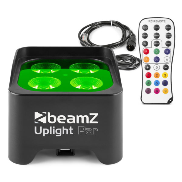 BeamZ BBP90 4 x 4W Battery Uplighter Theatre Lighting- RGB-UV LEDs