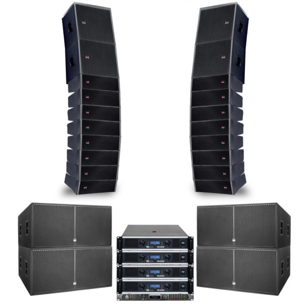 Studiomaster V6 Large Pro Audio Active Line Array Speaker System with 2x18" Subs