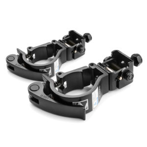Event Equipment Folding Lighting Truss Clamp with Quick Release - Pair in Black