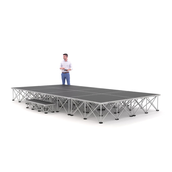 PD RD750 4m x 2m x 40cm Portable Stage Platform Riser System with Step