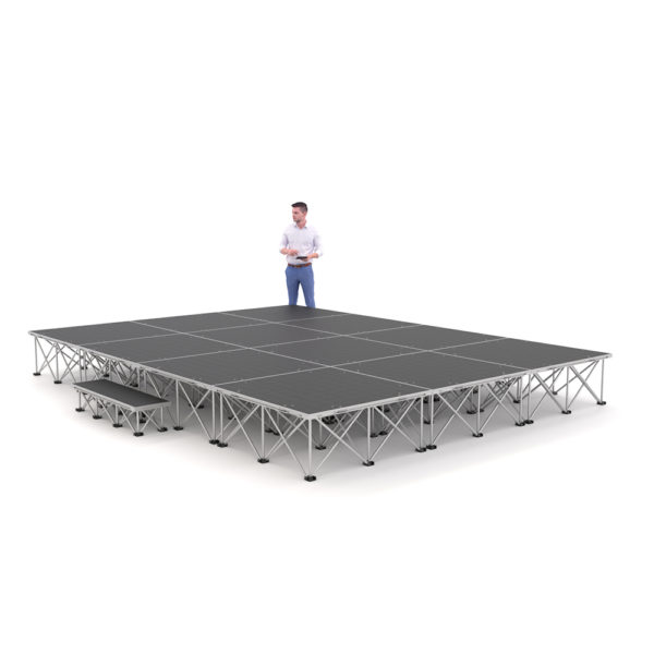 PD RD750 4m x 3m x 40cm Portable Stage Platform Riser System with Step