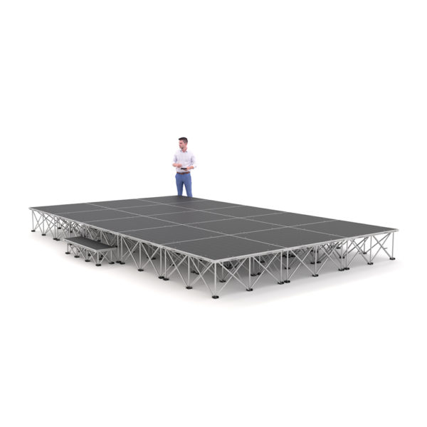 PD RD750 5m x 3m x 40cm Portable Stage Platform Riser System with Step