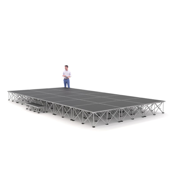 PD RD750 6m x 3m x 40cm Portable Stage Platform Riser System with Step