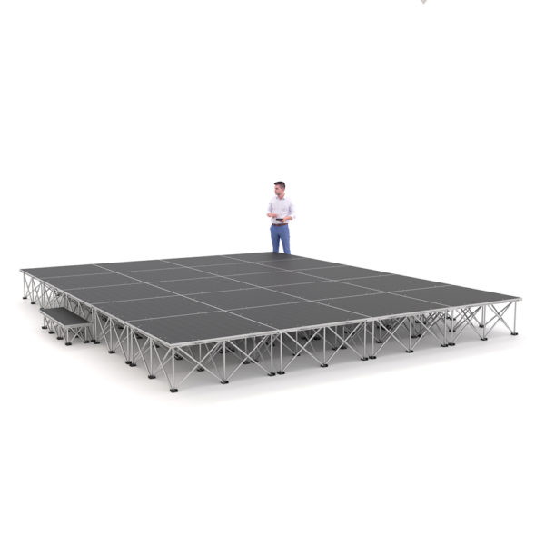 PD RD750 5m x 4m x 40cm Portable Stage Platform Riser System with Step