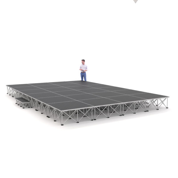 PD RD750 6m x 4m x 40cm Portable Stage Platform Riser System with Step