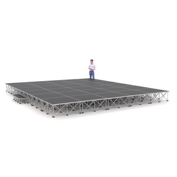 PD RD750 6m x 5m x 40cm Portable Stage Platform Riser System with Step