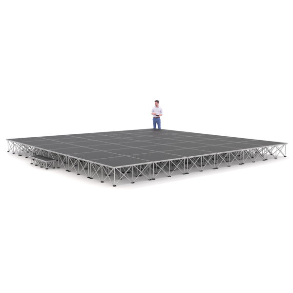 PD RD750 6m x 6m x 40cm Portable Stage Platform Riser System with Step