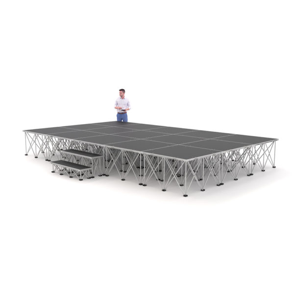 PD RD750 5m x 3m x 60cm Portable Stage Platform Riser System with Steps