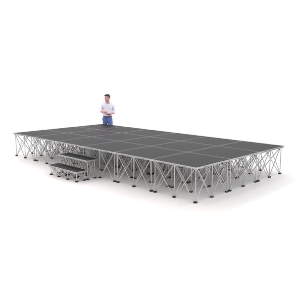 PD RD750 6m x 3m x 60cm Portable Stage Platform Riser System with Steps