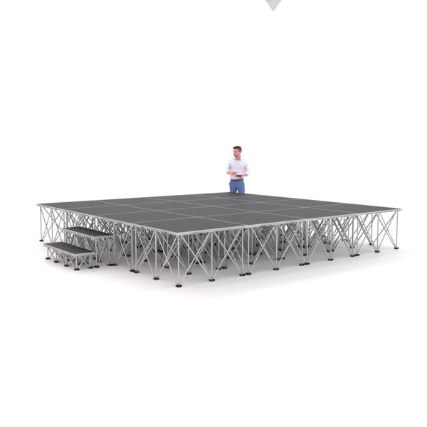 PD RD750 4m x 4m x 60cm Portable Stage Platform Riser System with Steps