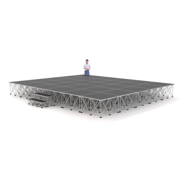 PD RD750 6m x 5m x 60cm Portable Stage Platform Riser System with Steps