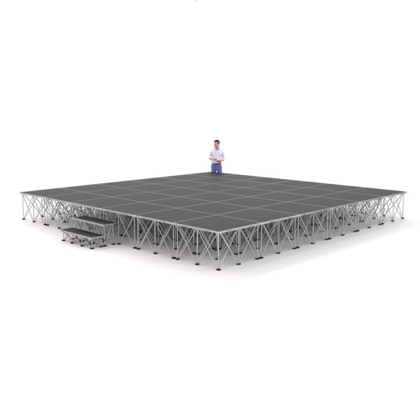 PD RD750 6m x 6m x 60cm Portable Stage Platform Riser System with Steps