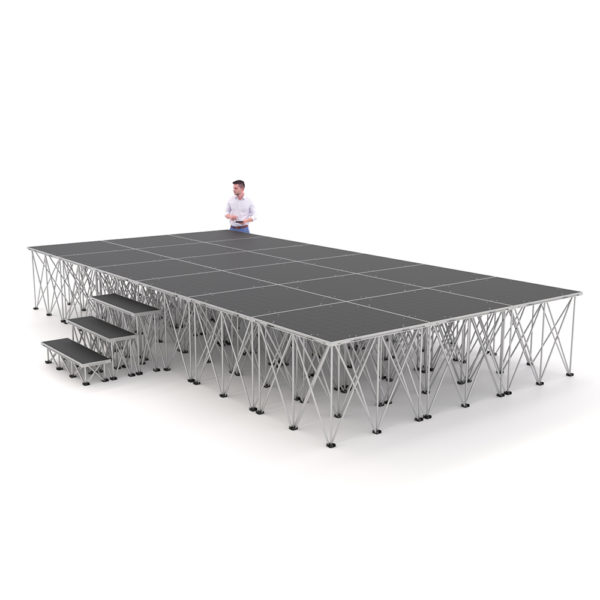 PD RD750 6m x 3m x 80cm Portable Stage Platform Riser System with Steps