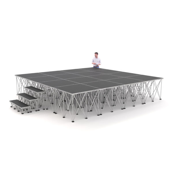 PD RD750 4m x 4m x 80cm Portable Stage Platform Riser System with Steps