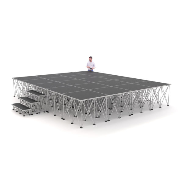 PD RD750 5m x 4m x 80cm Portable Stage Platform Riser System with Steps