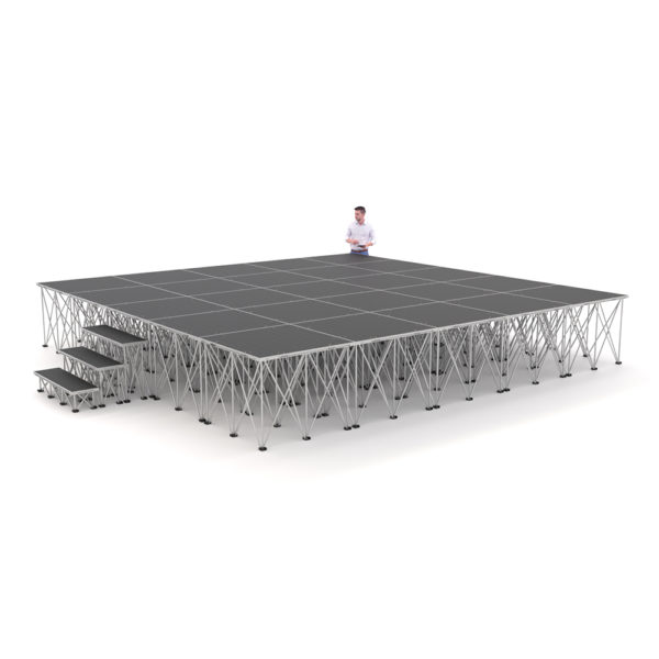 PD RD750 5m x 5m x 80cm Portable Stage Platform Riser System with Steps