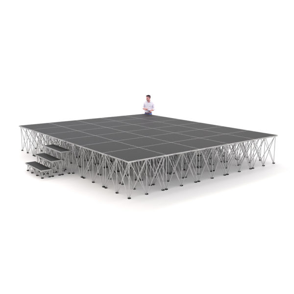 PD RD750 6m x 5m x 80cm Portable Stage Platform Riser System with Steps