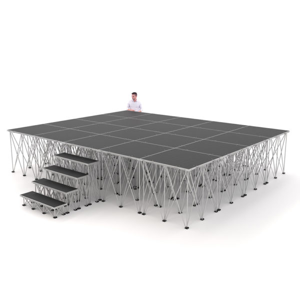 PD RD750 5m x 4m x 1m Portable Stage Platform Riser System with Steps