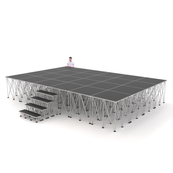 PD RD750 6m x 4m x 1m Portable Stage Platform Riser System with Steps