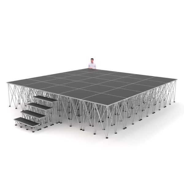 PD RD750 5m x 5m x 1m Portable Stage Platform Riser System with Steps