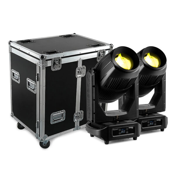 BeamZ Pro Nereid500 Outdoor Weatherproof Moving Head Pair with Foam Hard Case