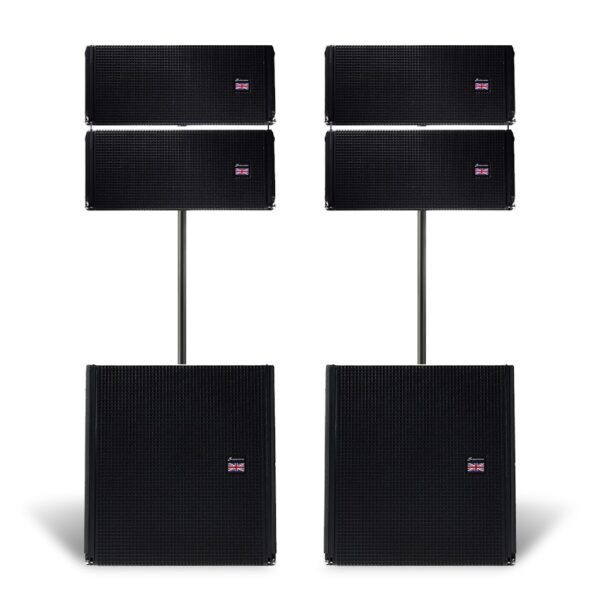 Studiomaster V6A Active Line Array System with Pole Mount